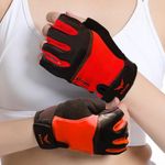 XTRIM Starlet Gym Gloves for Women with Wrist Support, Made by Women, Pullers, Quick and Easy Workout for Women, Weightlifting Gloves for Gym Workout and Training Exercise (Red)