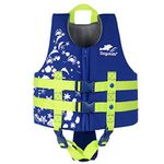 Gogokids Kids Swim Vest with Dual Adjustable Strap, Toddler Swim Vest for Kids 20-30-40-50-60 lbs, Child Swim Jackets for 2,3,4,5,6,7,8 Years Boys Girls