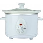 STATUS Austin Round Slow Cooker | 1.5L Slow Cooker Small | 120W White | AUSTIN1PKB4