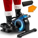 LifePro Under Desk Bike Pedal Exerciser with Resistance Bands, Stationary Bike Pedals, Arm and Leg Mini Exercise Bikes for Home, Desk Exercise Equipment, Under Desk Elliptical with Fitness App