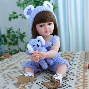 RUNGQIANY Reborn Dolls Girl - 22 Inches Handmade 55cm Reborn Baby Full Body Soft Silicone Washable Reborn Toddler Dolls Look Like Realistic Babies Children's Toys Gifts Lifelike Baby