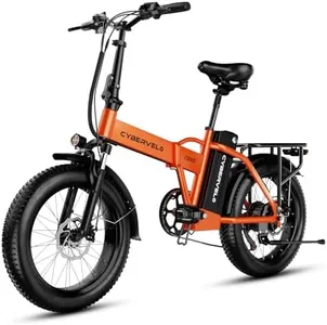 CBVELO 1000W Folding Electric Bike, 48V 20AH Large Removable Battery E Bike, 30+MPH, 80 Miles Max Range, 20" Fat Tire Electric Bike for Adults, Adult Electric Bicycles for Long Commutes