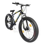 Urban Terrain Rogue Steel Fat Tyre Cycle 26 inch MTB (21 Speed) Gear Bicycle for Men/Boys with Front Suspension & Dual Disc Brake Mountain Bike | Ideal for 13+ Years, Frame Size :18 inch (Blue)