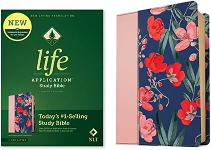 NLT Life Application Study Bible, Third Edition (LeatherLike, Pink Evening Bloom, Red Letter)