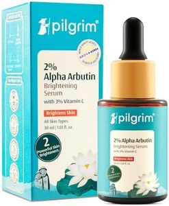 PILGRIM Korean 2% Alpha Arbutin & 3% Vitamin C Brightening Face Serum for glowing skin| Alpha arbutin face serum|All skin types | Men & Women| Korean Skin Care| Vegan & Cruelty-free | 30ml