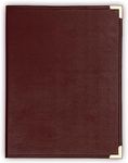 Samsill Classic Collection Business Portfolio/Executive Padfolio, Resume/Document Organizer with 8.5 by 11-Inch Legal Pad, Faux Leather with Brass Corners, Burgundy (70014)