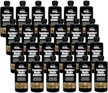Flitz Tumbler Media Additive - 7.6oz Bottle of USA-Made Brass Cleaner Reloading Liquid for Ammo, Copper, & All Metals - Ammonia-Free Tumbling Polish to Remove Oxidation, Powder Residue (24 Pack)