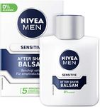 NIVEA MEN Sensitive After Shave Balm 1 Pack (1 x 100 ml) Soothing After Shave Skin Care with Chamomile and Vitamin E