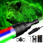 ANEKIM UC90 New 4-Color-in-1 (Red, White, Green,Blue) Circular Spotlight Hunting Light Predator Flashlight kit（Adjustable Light spot Clarity）