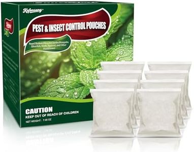 Kufonsung Pest & Insect Control Pouches 8 Pack -Mice Repellent Indoor & Outdoor-Peppermint to Repel for Sliverfish,Rodents, Ants, Roach,Spiders, Moths& Other Pests-Safe for Pets & Family