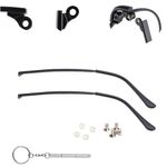 Metal Glasses Replacement Arms Glasses Replacement Temple Black Eyeglasses Arms Legs, Screws, Screw Washers and 3-in-1 Screwdriver, Metal Frame Arms Black, Large
