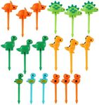 18 Pcs Dinosaur Food Picks for Kids, Cartoon Dessert Fruit Forks Toddlers Lunch Bento Box Decor Cute Mini Animal Toothpick Accessories for Sandwich, Cake, Pastry, Children, Adult, Home Party