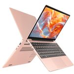 Ruzava 14" Traditional Laptop 6GB DDR4 256GB SSD Celeron N4020(Up to 2.8Ghz) 2-Core Win 11 Notebook 1920x1080 FHD Dual WiFi BT 4.2 Support 512GB TF&1TB SSD Expand with Webcam for Business Study-Gold