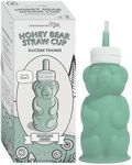 Legendairy Milk Honey Bear Straw Cup Silicone for Babies (Green), 8 oz. Dishwasher Safe Baby Straw Cup, Food Grade Silicone, Honeybear Sippy Cup for Ages 4+ Months, Trainer Straw Cup for Toddlers 1-3