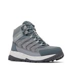Columbia Women's Strata Trail Mid Waterproof, Titanium Grey Steel/Sage Leaf, 7
