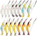 Hilitchi 15 Pcs Soft Shrimp Lures F