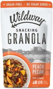 Wildway Keto Granola with Organic Ingredients | Peach Pecan | Grain-Free, Gluten-Free Cereal | Vegan, Low Carb & No Sugar Added | Paleo-Friendly, Non-GMO | Nutrient-Rich Fruit & Nut Snack | 8oz