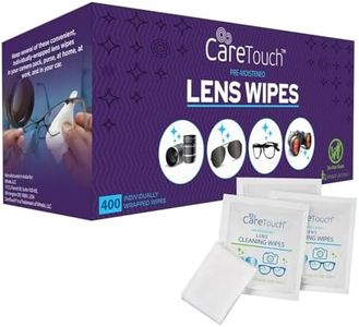 Care Touch Glasses Wipes, 400ct - Lens Cleaning Wipes for Eyeglasses, Eyeglass Wipes Individually Wrapped, Eyeglass Cleaner Lens Wipes, Lenses Wipes for Cleaning Glasses&Optical Lens, Disposable Wipes
