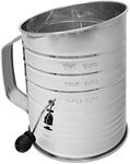 Norpro 5-Cup Stainless Steel Crank Flour Sifter,Silver