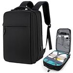 Travel Backpack for Men Laptop Backpack 15.6 Inch Waterproof Backpack for School Carry On Luggage Backpack Flight Approved Work Computer Backpack,Black