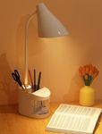 PESCA ABS Plastic Study Table Lamp Rechargeable Led Desk Lamp, Touch Control Table Lamp, Eye-Caring Smart Lamp with USB Charging, WW