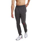 Champion Men's Lightweight Lounge Jogger Pants, Granite Heather Script, Large