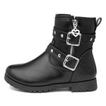 Walkright Lexie Kids Black Studded Ankle Boot - Size 11 Child UK - Black