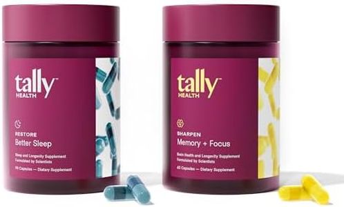 Tally Health Cognitive Lift Bundle - Deep Restorative Sleep & Sharper Memory, Focus & Brain Aging Support with Restore (30-Day Supply, 90 Caps) + Sharpen (30-Day Supply)