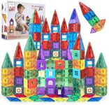 Playmags 100-Piece Magnetic Tiles Building Blocks Set, 3D Magnet Tiles for Kids Boys Girls, Educational STEM Toys for Toddlers…