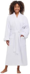 MONARCH Combed Cotton Terry Lined Microfiber Bath Robe for Women or Men - Super Soft, Durable Luxury Spa, Resort & Hotel Bathrobe, Generously Sized (Unisex) Cypress