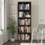 Studio Kook Libro Bookcase/Bookshelf (5 Shelves, Matte Finish) (Junglewood), Brown