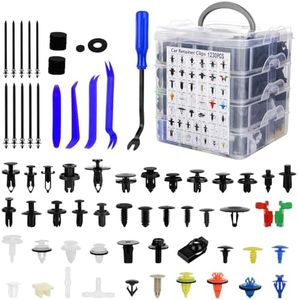 1365Pcs Car Push Retainer Clips Body Clips Plastic Fasteners Kit Fender Rivet Clips 44 Most Popular Sizes Nylon Auto Push Pin Rivets Set for Toyota GM Ford Honda Acura Chrysler,Blue