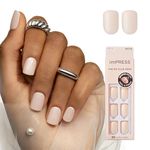 KISS imPRESS Color Gel Nail Kit, Point Pink, with PureFit Technology, Polish-Free Colour Mani, Includes Prep Pad, Mini File, Cuticle Stick, and 30 Fake Nails