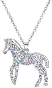 jagosen Horse Necklace Horse Gifts For Girls Horse Pendant Necklace Mother's Day Anniversary Birthday Jewellery For Women Horse Lover, Zinc