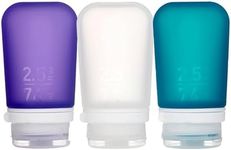 humangear GoToob+ 3 Pack, Clear, Purple, Teal, Medium