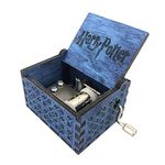 EITHEO Wooden Uniq Carved Hand Crank Hp Blue Theme Music Box, Child