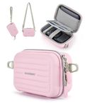 BAGSMART Digital Camera Case, Waterproof & Protective Small Camera Bag with 2 Carrying Ways, Lightweight camera sling bag for Canon PowerShot ELPH 180/190 / Sony DSCW800/DSCW830 - Pink