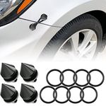 JDM Bumper Quick Release Front Rear Bumper Fasteners, Spike 4 Piece (Black), 4 x O-Ring