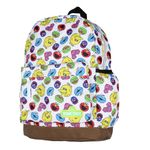 Sesame Street Elmo Big Bird Cookie Monster Scattered Print Faces Travel School Backpack for Daily Use