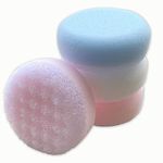 Exfoliating Bath Sponge 4 Pack - Double-Sided Body Shower Scrubber for Adults, Men, Women, Kids, and Children | Cleansing and Massage Refreshing Bathing Experience