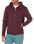 Amazon Essentials Men's Full-Zip Fleece Hoodie (Available in Big & Tall), Burgundy, L