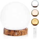 Caromolly Light Therapy Lamp, 360° 10000 Lux Effective Therapy Light with 3 Color & 4 Brightness Level & Countdown Timer, UV-Free Sunlight Lamp with Remote Control for Home/Office