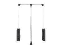 Rev-A-Shelf Adjustable Pull Rod for Custom Closet Systems, Steel, Chrome, 26 in