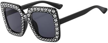 IKANOO Oversized Crystal Sunglasses