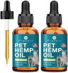 NUBETONG Hemp Oil for Dogs & Cats Hip and Joint enriched with Glucosamine, Pain Relief Immune System Support (2 Packs)