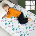 Hygge Sheets® Potty Training Bed Pads | 100% Waterproof | Bed Wetting Sheets for Single and Toddler Beds | Non Slip, Easy to Change at Night | Includes Free Children's E-Book | UK Brand | Dinosaur