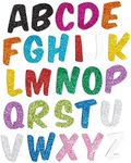 Bright Creations Glitter Foam Alphabet Letter Stickers for Kids, Self Adhesive, A-Z in 13 Colors (130 Pieces)