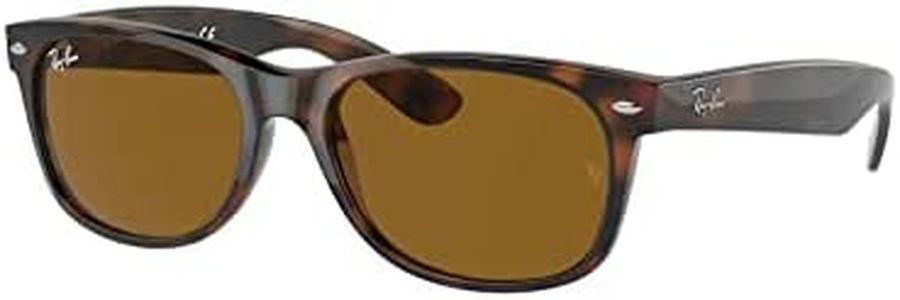 Ray-Ban RB2132 NEW WAYFARER Square Sunglasses For Men For Women + BUNDLE with Designer iWear Eyewear Kit (Light Havana/Crystal Lens B-15 Brown)