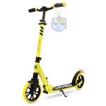 SereneLife Foldable Kick Scooter - Stand Kick Scooter for Teens and Adults with Rubber Grip at Tip, Alloy Deck, Adjustable T-Bar Handlebar Height, Smooth Gliding Wheels, Easy Maneuvering