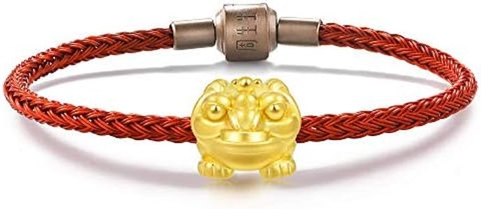 CHOW SANG SANG 999 24K Gold Charme Three-Legged Toad Blessings Charm Bracelet for Women 90020C